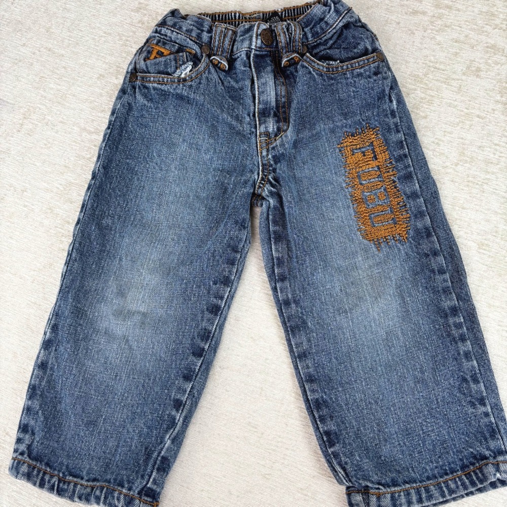 Fubu The Collection Toddler Straight Leg Embroidered Jeans Kids Sz 2T